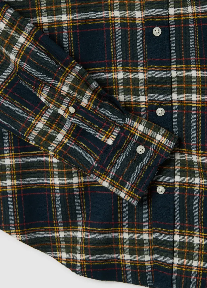 Camicia Maniche Lunghe Multicolor In Puro Cotone Regular Fit A Quadri, Uomo, Multicolor miniatura 2