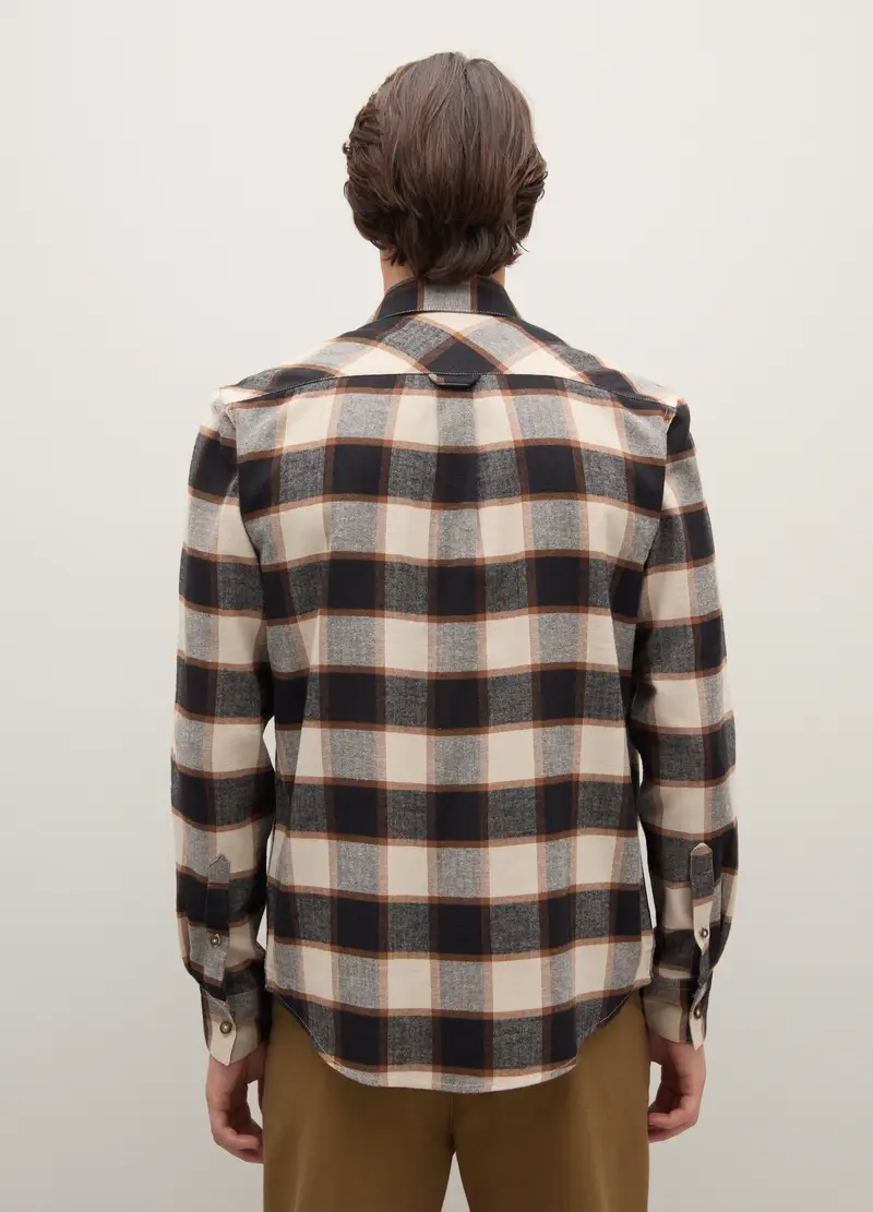 Camicia Maniche Lunghe Multicolor In Puro Cotone Regular Fit A Quadri, Uomo, Multicolor miniatura 3