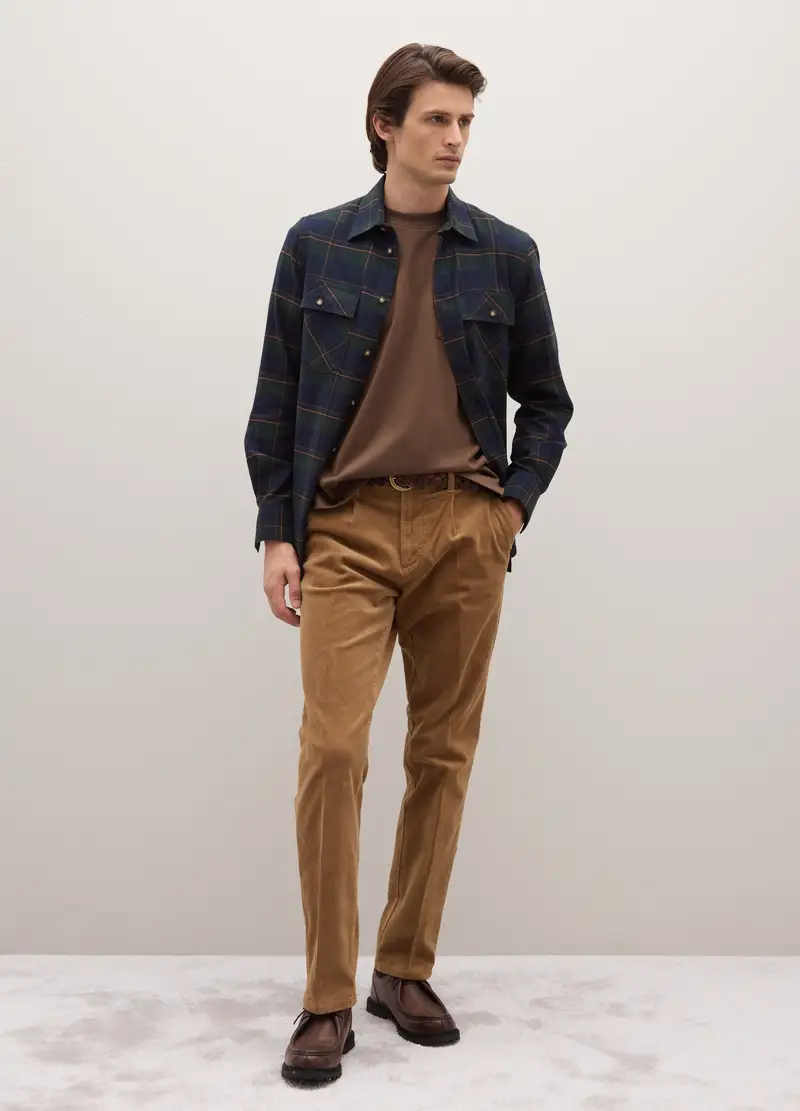 Camicia Maniche Lunghe Multicolor In Puro Cotone Regular Fit A Quadri, Uomo, Multicolor