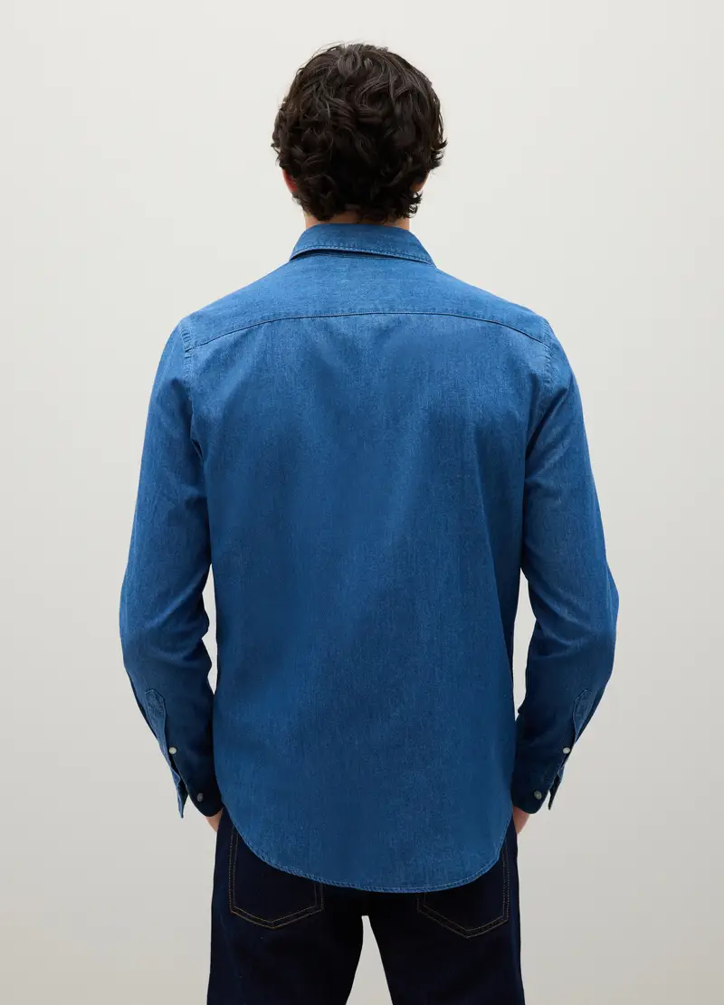 PIOMBO, Camicia Regular Fit In Denim, Uomo, Denim, Taglia: S miniatura 2