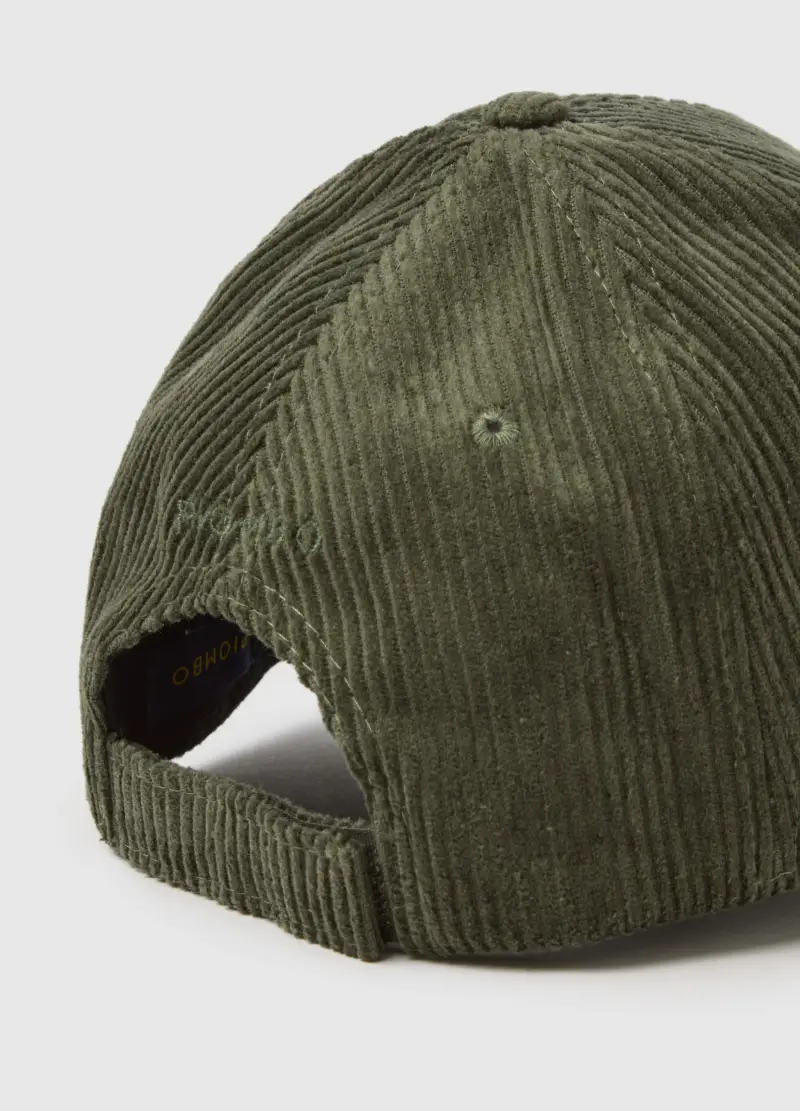 Cappellino Da Baseball In Puro Cotone Verde, Uomo, Verde miniatura 3