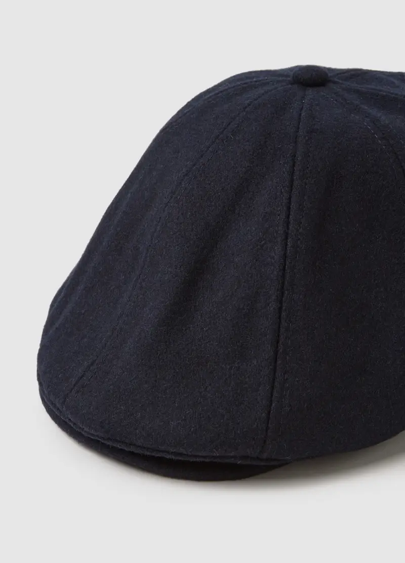 Cappello Blu In Misto Lana, Uomo, Blu miniatura 2