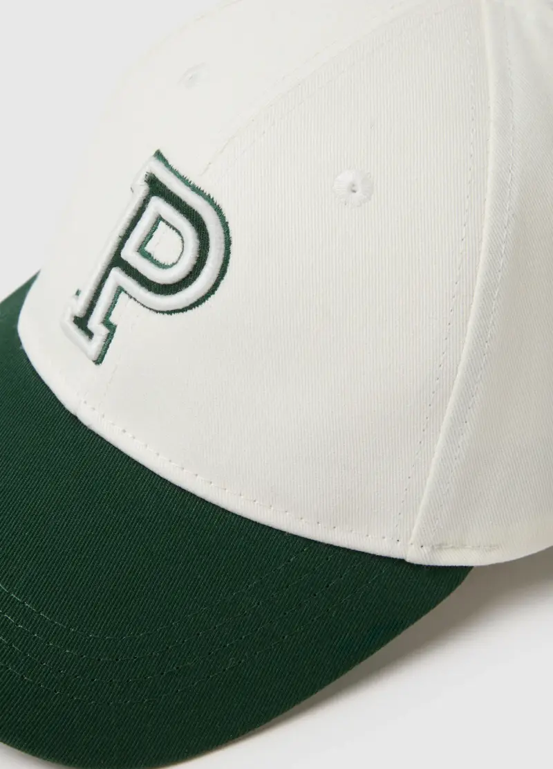 Cappello Da Baseball In Puro Cotone Multicolor Con P Ricamata, Uomo, Multicolor miniatura 3