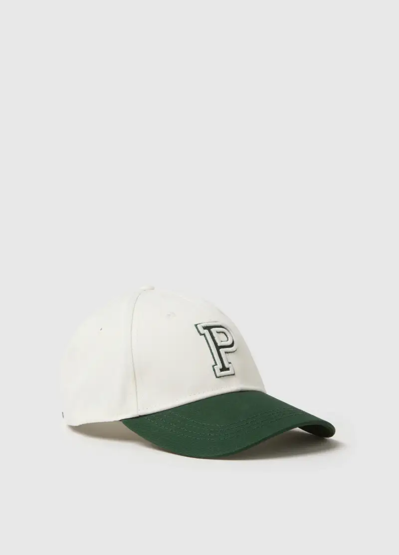 Cappello Da Baseball In Puro Cotone Multicolor Con P Ricamata, Uomo, Multicolor