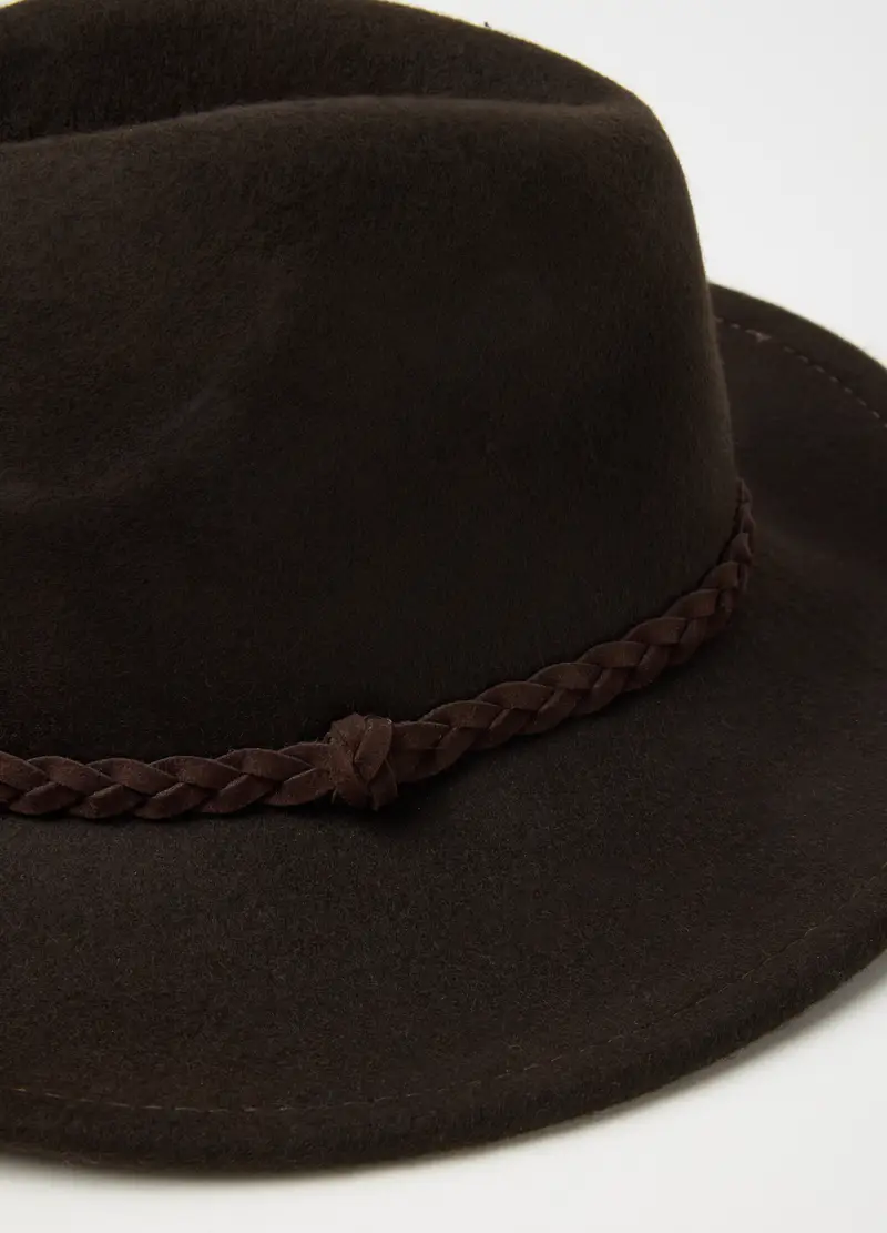 Cappello Fedora Marrone, Donna, Marrone miniatura 3