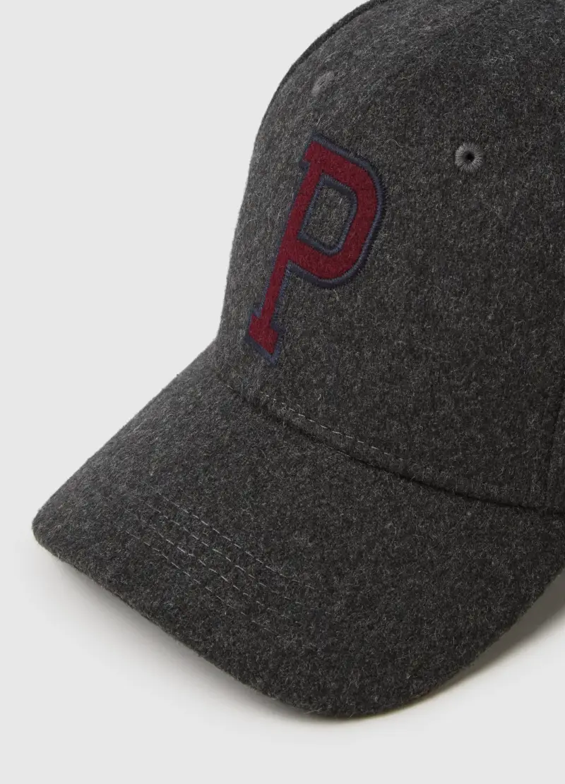 Cappello Grigio Con Lettera Ricamata, Uomo, Grigio miniatura 2