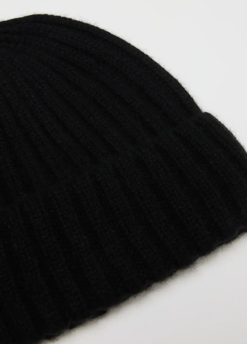 Cappello In Puro Cashmere Nero, Donna, Nero miniatura 2