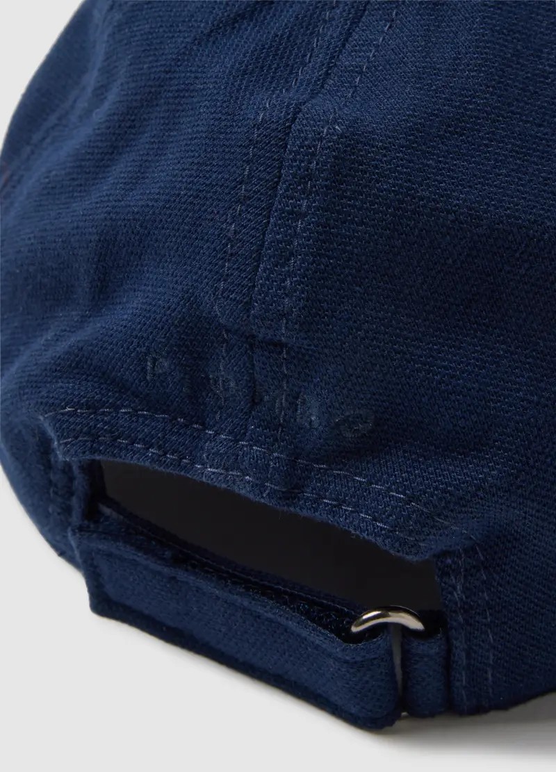 Cappello In Puro Cotone Blu, Uomo, Blu miniatura 2