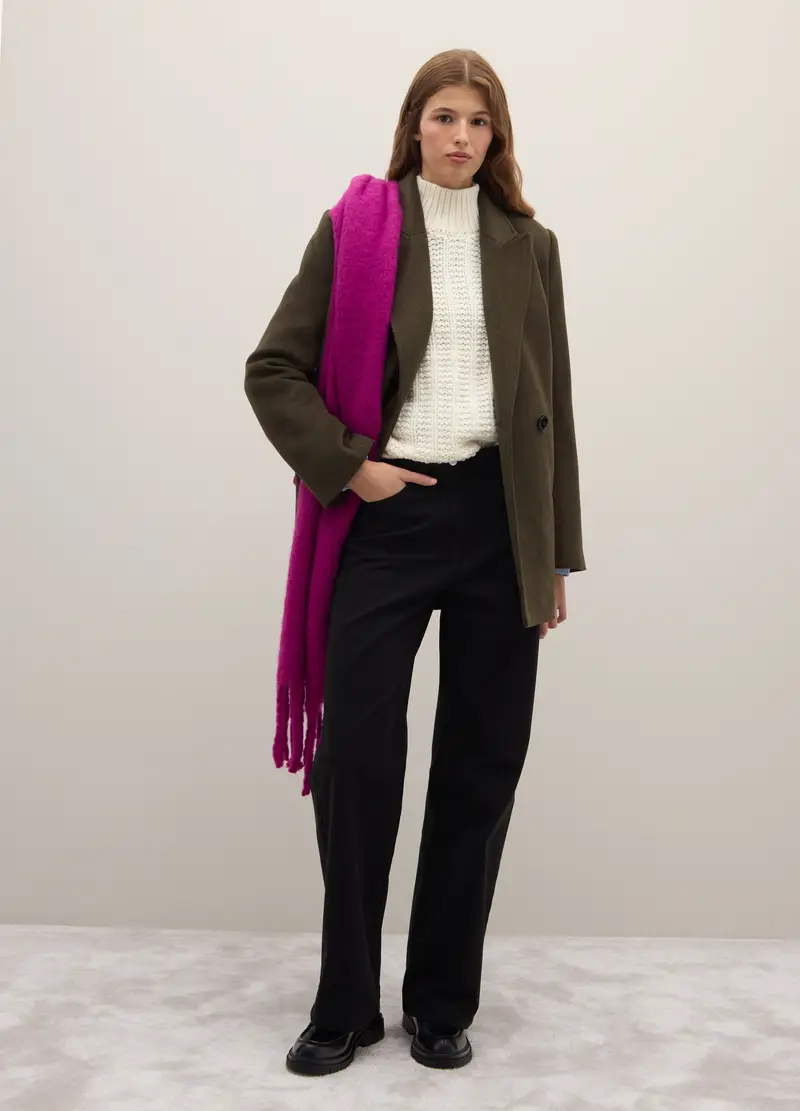 Cappotto Doppiopetto Verdescuro Regular Fit, Donna, Verde miniatura 2