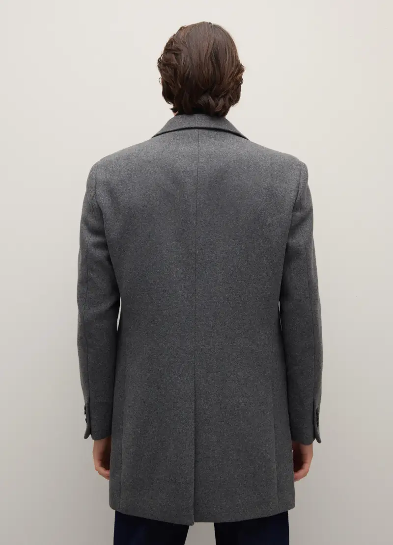 Cappotto Grigio Regular Fit Con Bottoni, Uomo, Multicolor miniatura 3