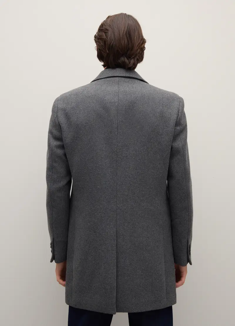 Cappotto Grigio Regular Fit Con Bottoni, Uomo, Multicolor miniatura 3