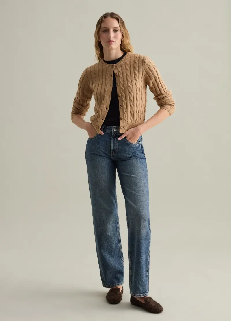 PIOMBO Cardigan Donna Marrone 3898572