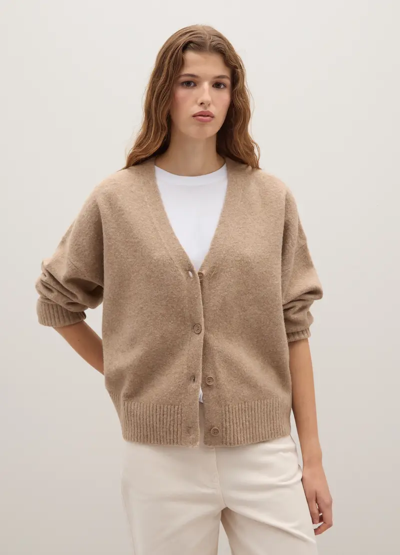 PIOMBO Cardigan Donna Beige 4133577 miniatura 2