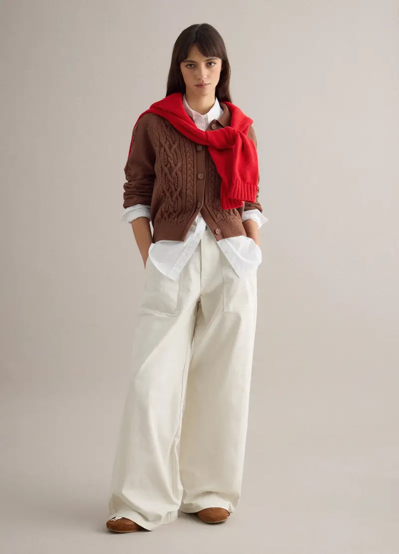 PIOMBO Cardigan Donna Marrone 4329381 miniatura 2