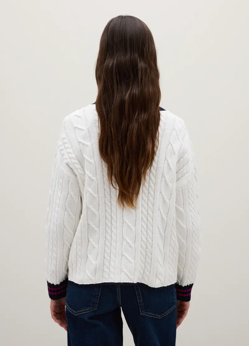 PIOMBO Cardigan Donna Bianco 3714982 miniatura 3