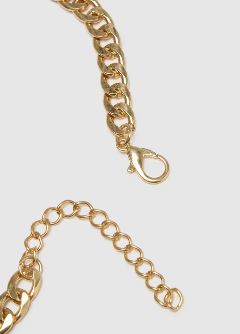 Collana Con Catena A Maglia Multicolor, Donna, Multicolor miniatura 3