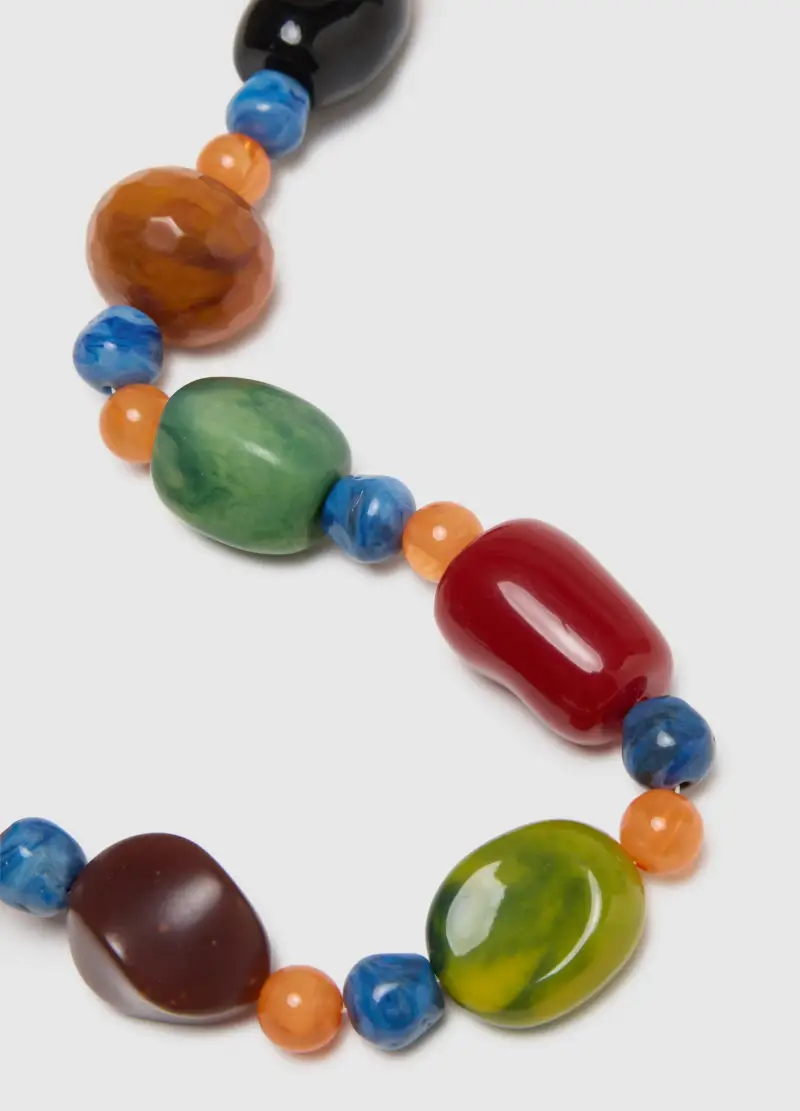 Collana In Resina Multicolor Con Chiusura Regolabile, Donna, Multicolor miniatura 2