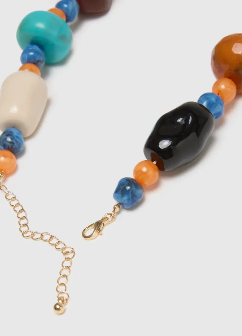 Collana In Resina Multicolor Con Chiusura Regolabile, Donna, Multicolor miniatura 3