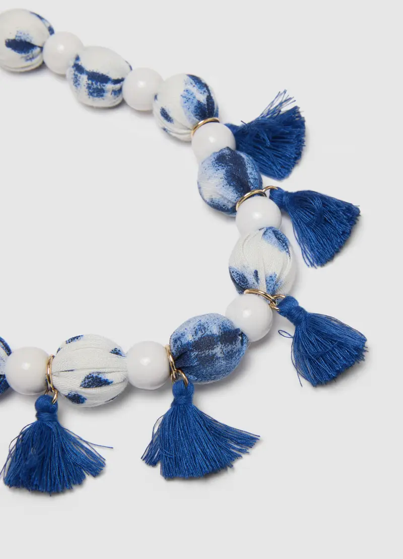 Collana Multicolor Con Perle E Nappine, Donna, Multicolor miniatura 2