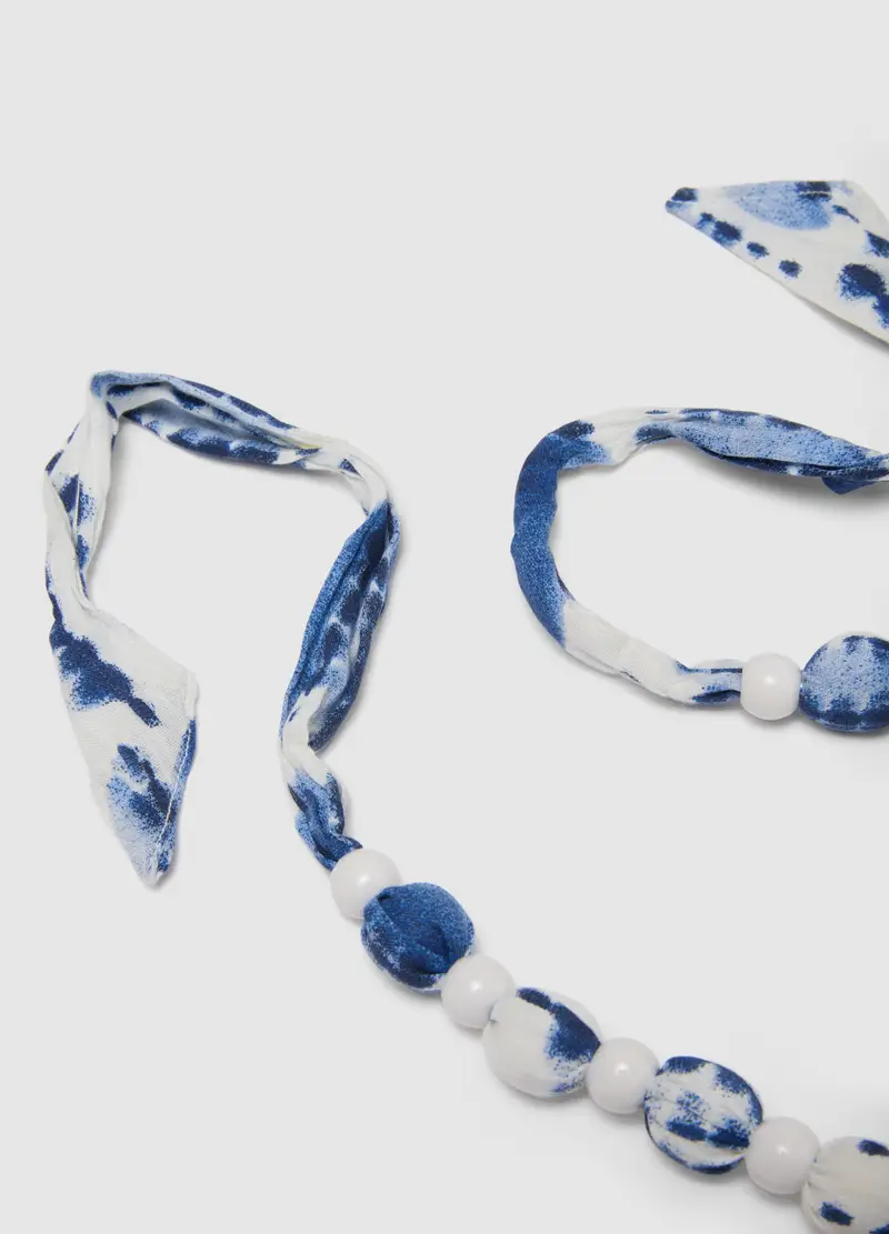 Collana Multicolor Con Perle E Nappine, Donna, Multicolor miniatura 3