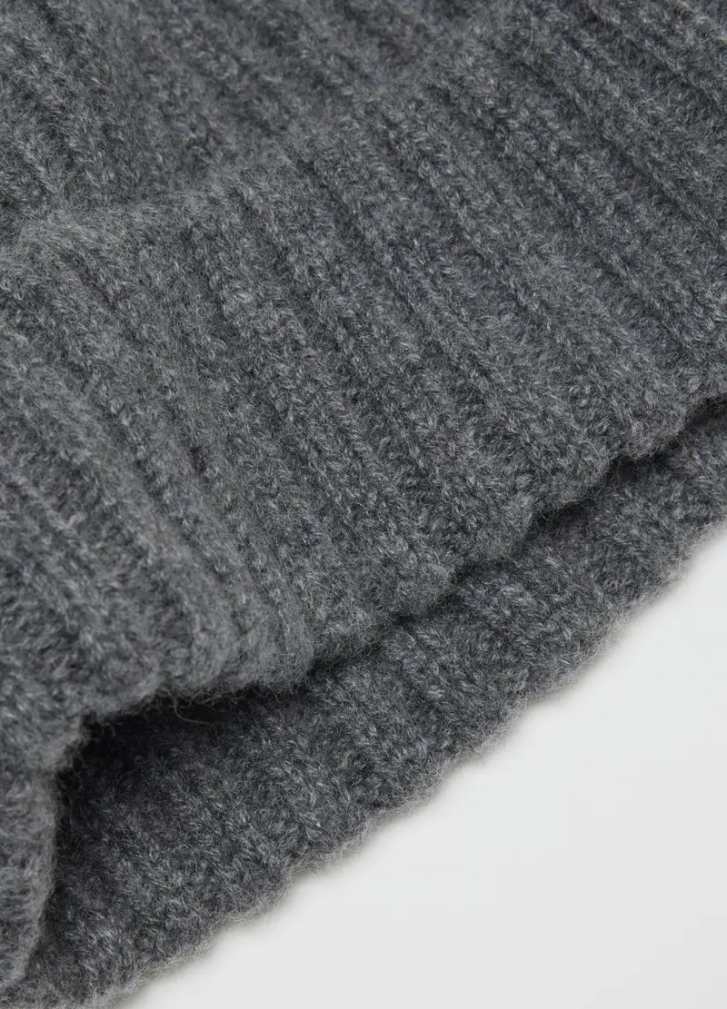 Berretto Grigio In Puro Cashmere, Uomo, Grigio miniatura 2