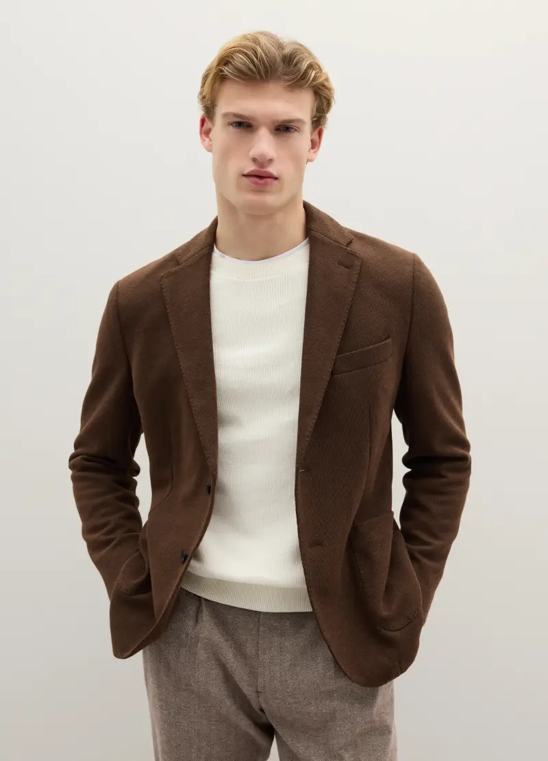 Piombo Contemporary Blazer Uomo Marrone 3908365