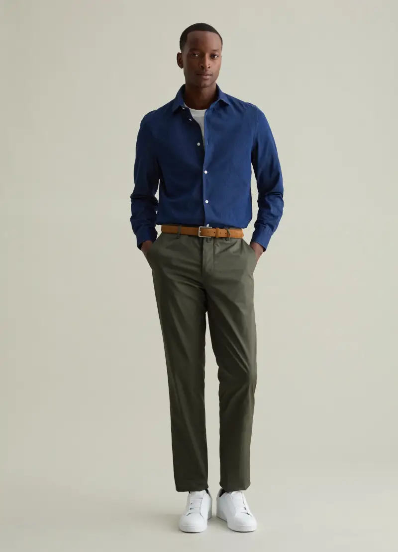 Camicia Regular Fit In Denim, Uomo, Denim