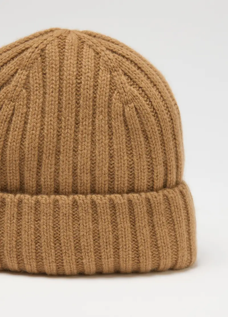 Cappello Marrone In Puro Cashmere, Uomo, Marrone miniatura 3