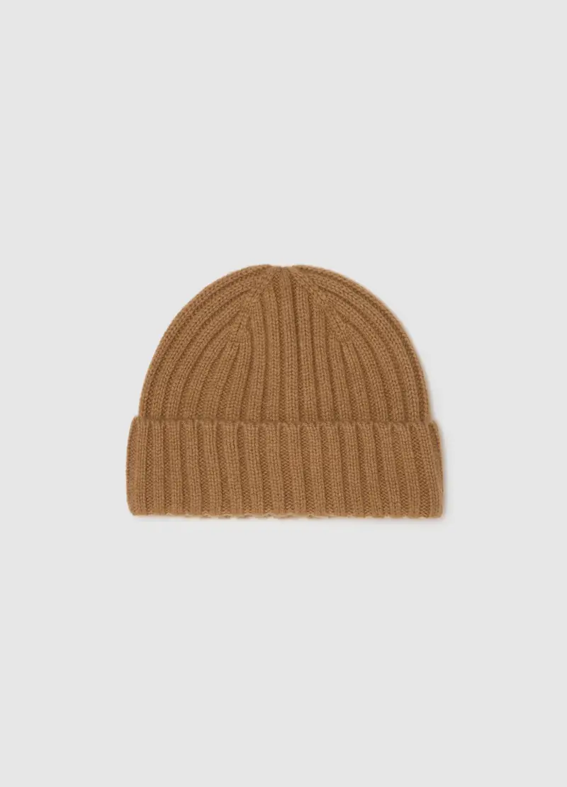 Cappello Marrone In Puro Cashmere, Uomo, Marrone