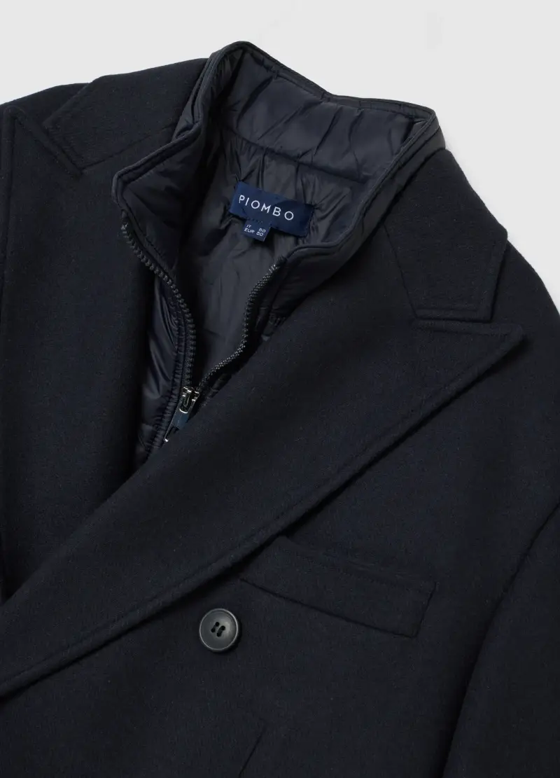 Cappotto Blu Regular Fit Con Bottoni, Uomo, Blu miniatura 2