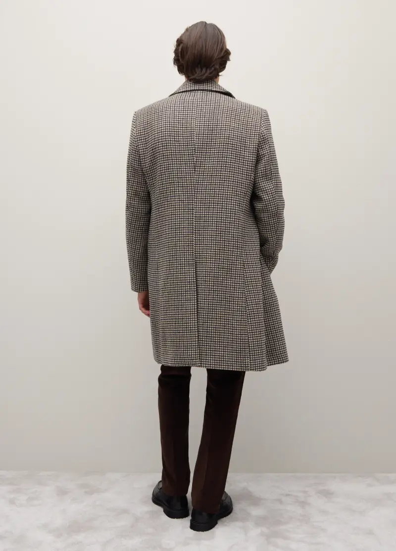 Cappotto Lungo A Quadri Multicolor Regular Fit, Uomo, Multicolor miniatura 3