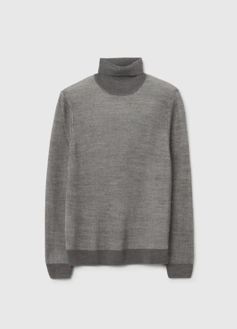 Dolcevita Grigio Regular Fit, Uomo, Grigio