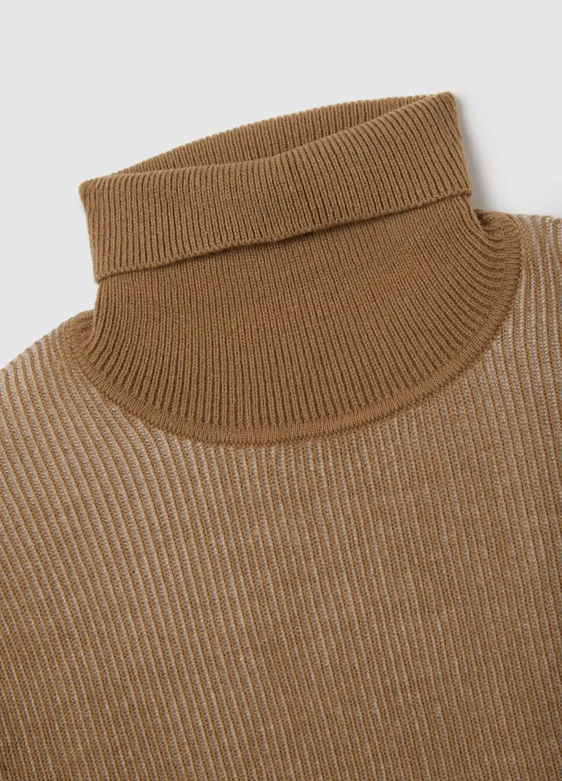 Dolcevita Marrone Regular Fit, Uomo, Marrone miniatura 2