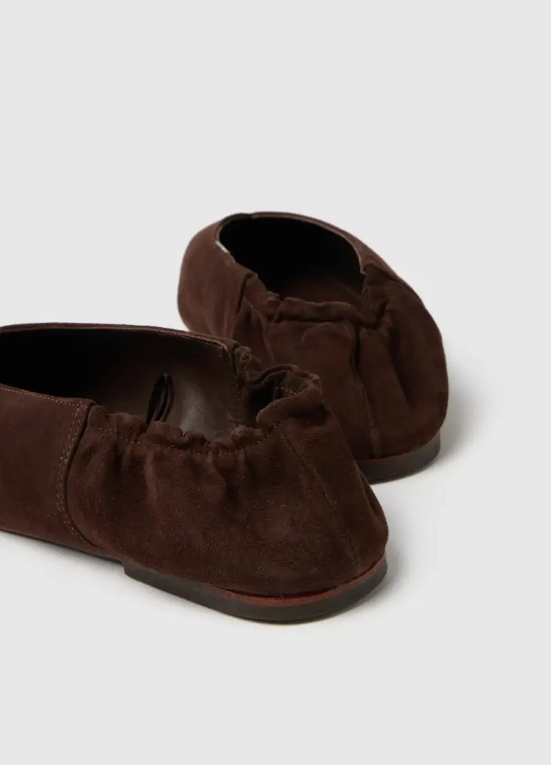 Friulane In Vera Pelle Marrone, Donna, Marrone miniatura 3