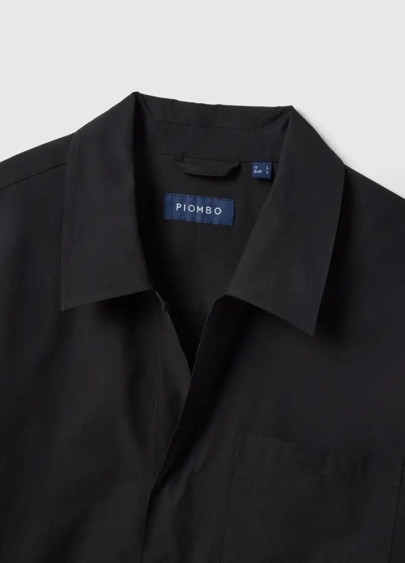 Giacca Leggera Impermeabile Nera Regular Fit, Uomo, Nero miniatura 2