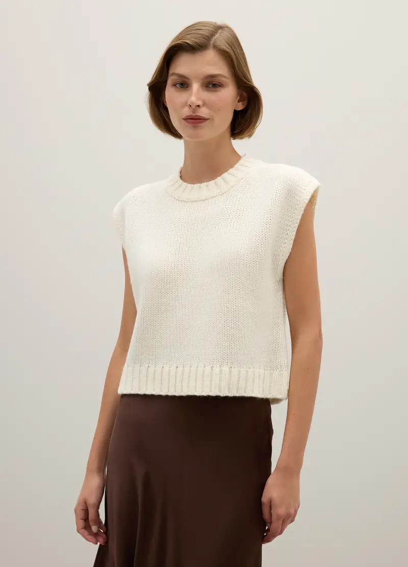 Piombo Contemporary Gilet Donna Bianco 3953327 miniatura 2