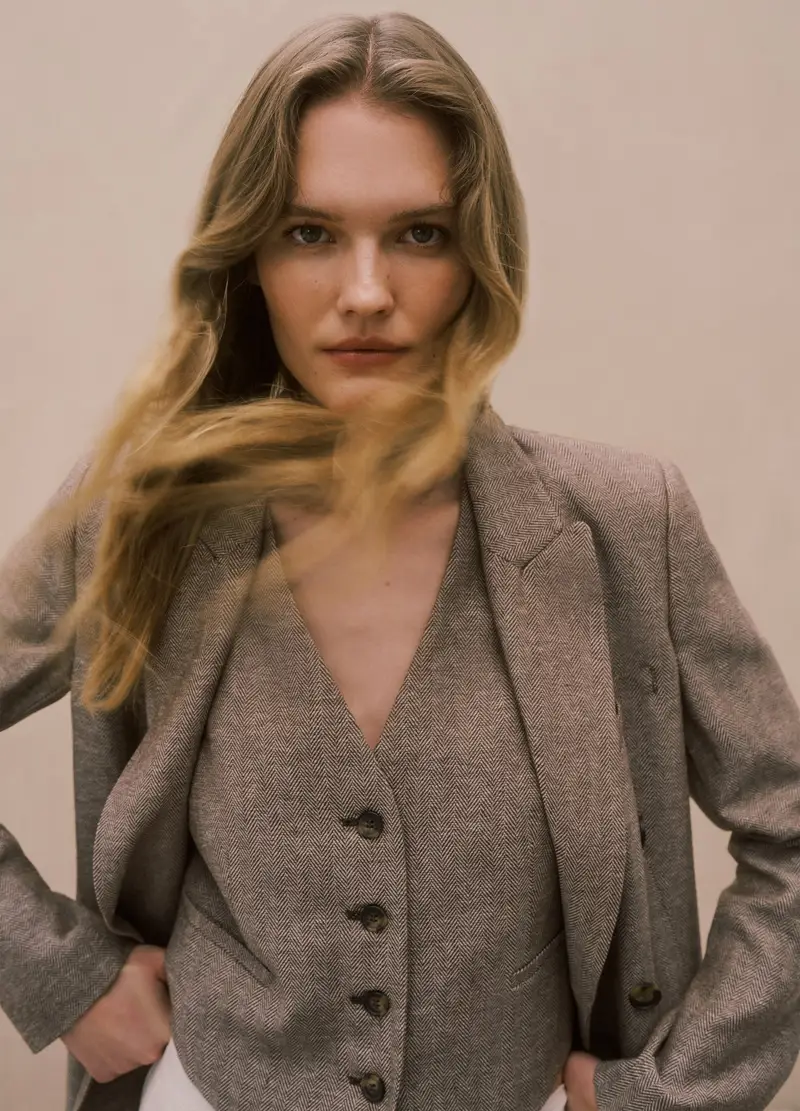 Gilet In Misto Viscosa E Lino A Righe Multicolor Regular Fit, Donna, Multicolor