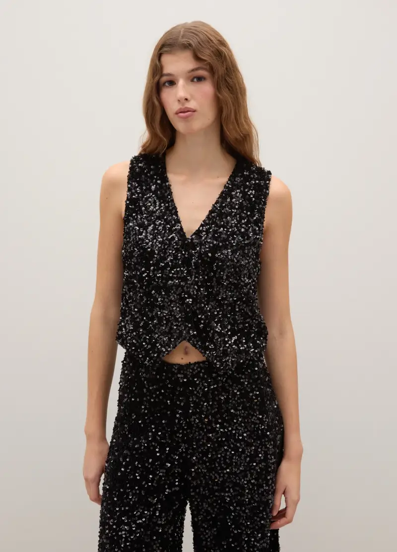 Piombo Contemporary Gilet Donna Nero 3509831 miniatura 3