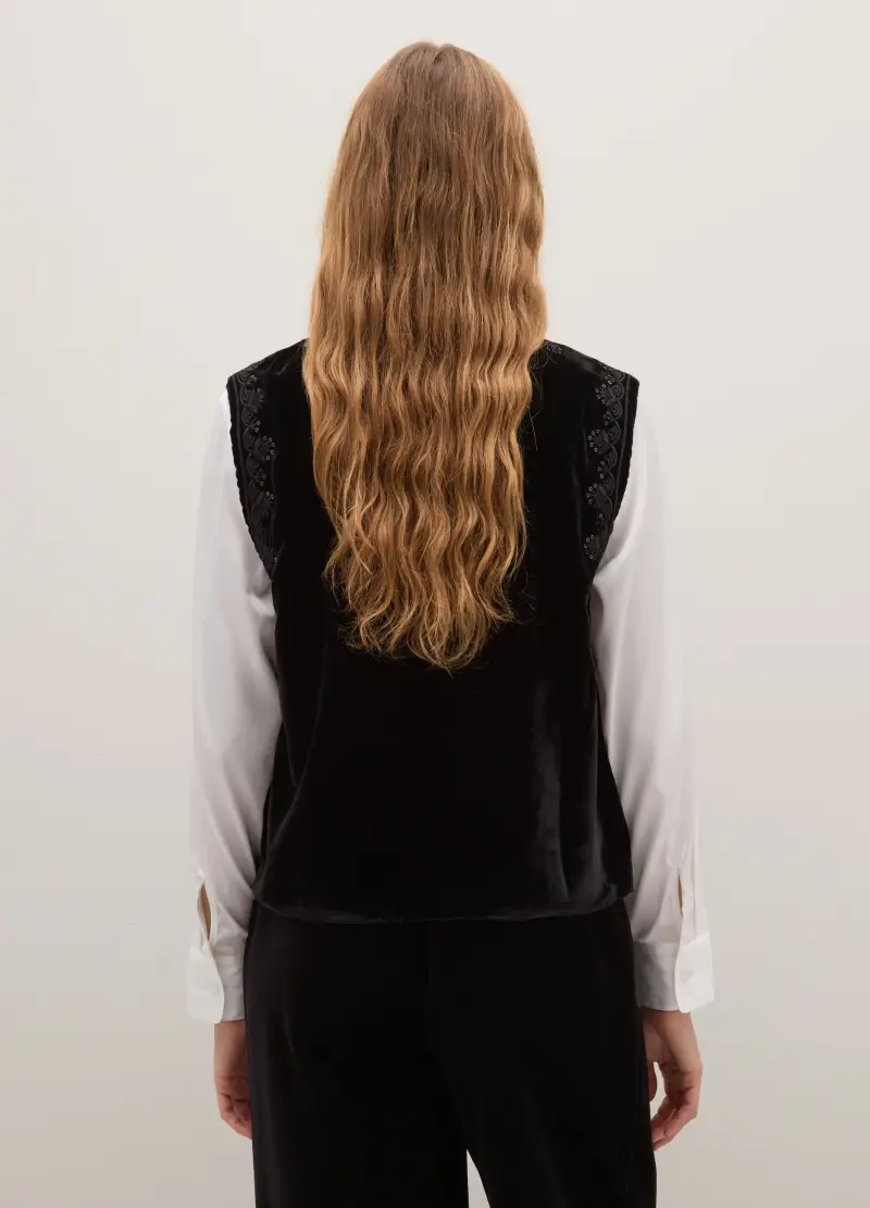 Piombo Contemporary Gilet Donna Nero 3531013 miniatura 3