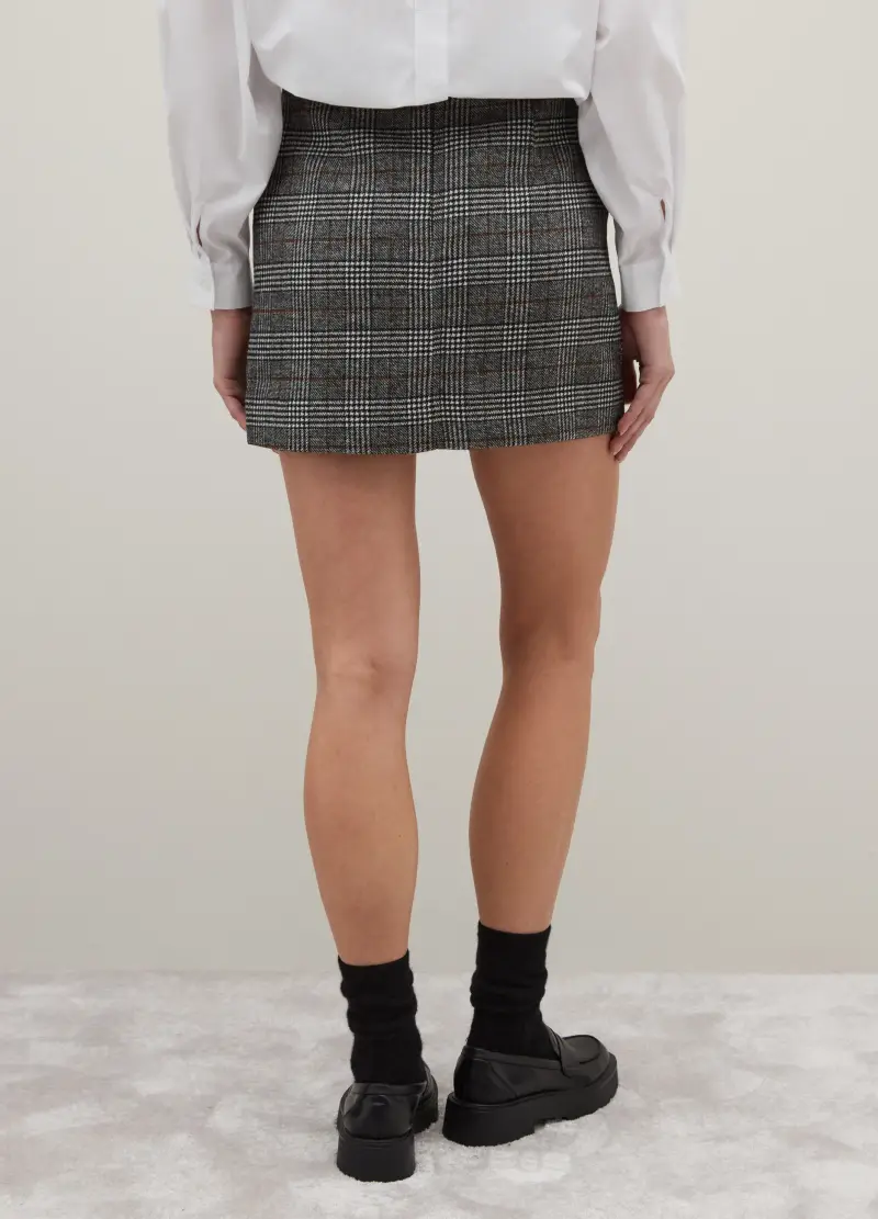 , Gonna Mini A Quadri Multicolor Regular Fit, Donna, Multicolor miniatura 3