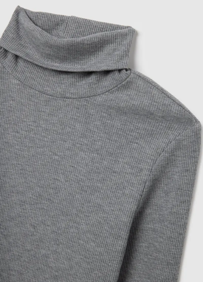 Maglia A Collo Alto Grigia Regular Fit, Donna, Grigio miniatura 2