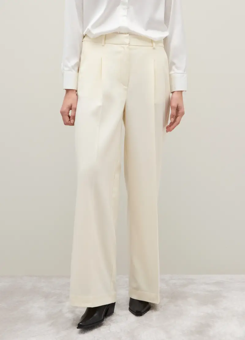 Pantaloni Beige Regular Fit, Donna, Beige miniatura 2