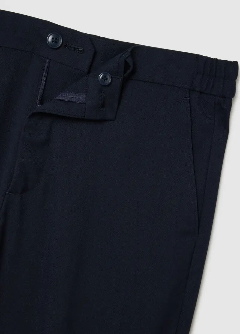 Pantaloni Blu Regular Elasticizzati, Uomo, Blu miniatura 2