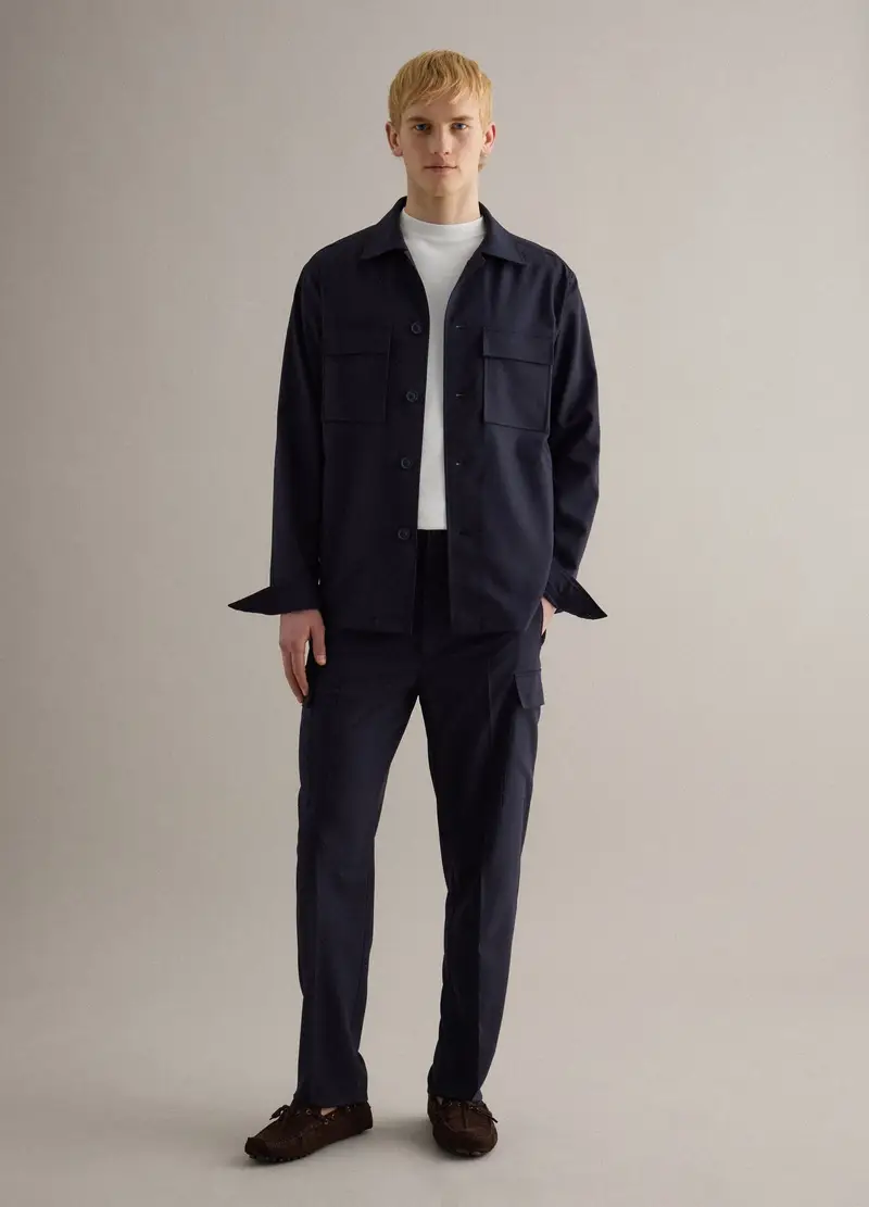 Pantaloni Cargo Eleganti Blu Regular Fit, Uomo, Blu