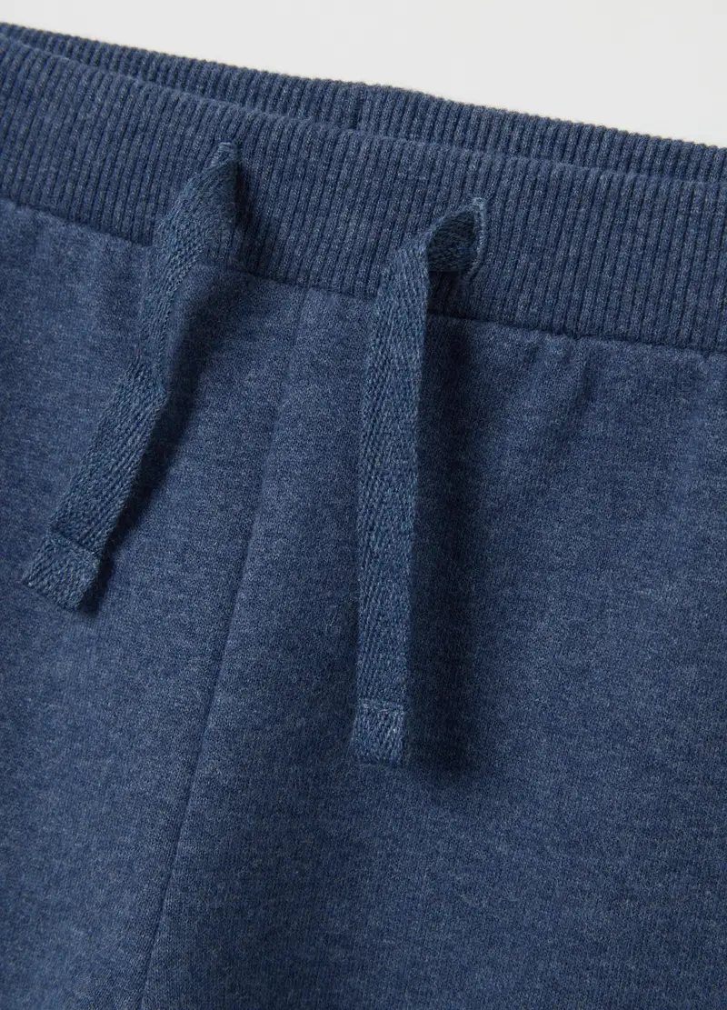 Pantaloni Da Neonato In Puro Cotone Blu Regular Fit, Blu miniatura 3