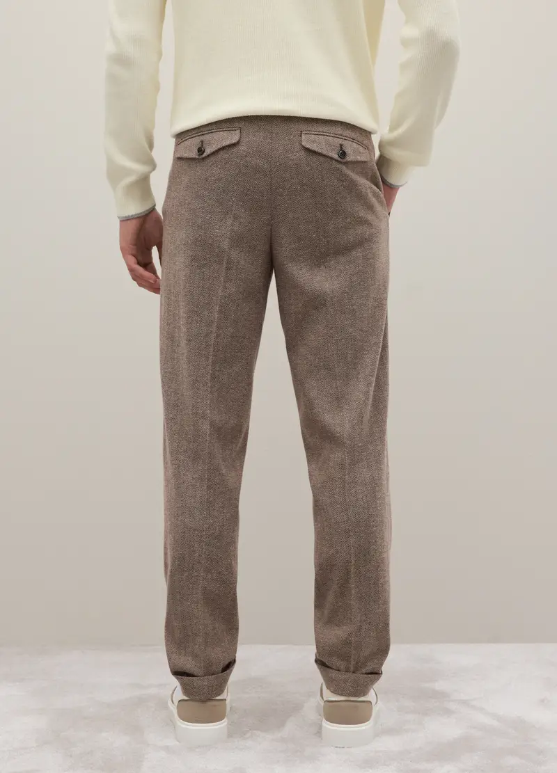 Pantaloni Marroni In Twill E Cotone Marroni, Uomo, Marrone miniatura 3