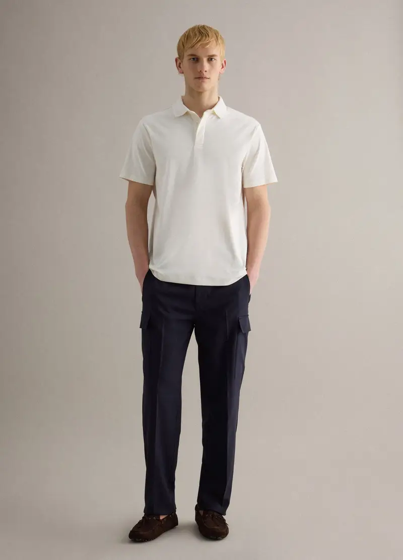 Piombo Contemporary Polo Uomo Bianco 4330368 miniatura 2