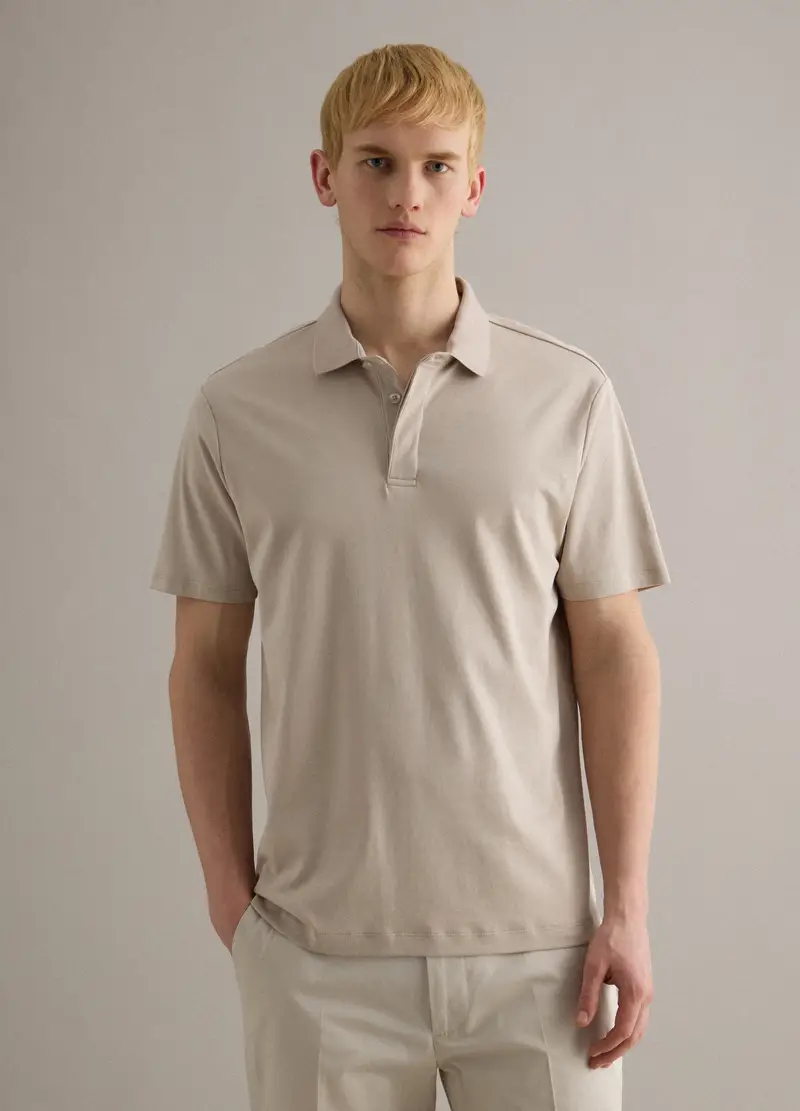 Piombo Contemporary Polo Uomo Beige 4330367 miniatura 3