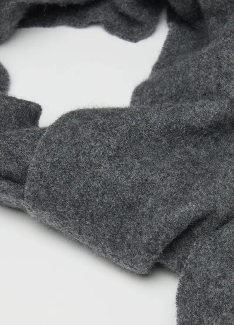 Sciarpa In Puro Cashmere Grigia, Uomo, Grigio miniatura 2