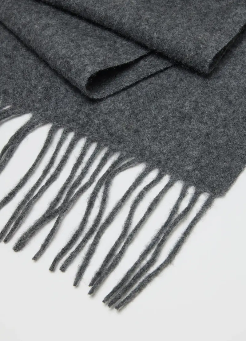 Sciarpa In Puro Cashmere Grigia, Uomo, Grigio miniatura 3